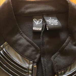 Faux Leather Moto Blazer